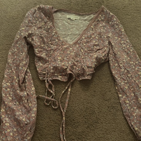Aeropostale Floral Lace Coquette Top - Picture 6 of 8